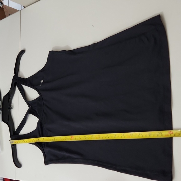 Under Armour Tank Top Womens Racerback Black fits a s/m see meaurments - Picture 6 of 7